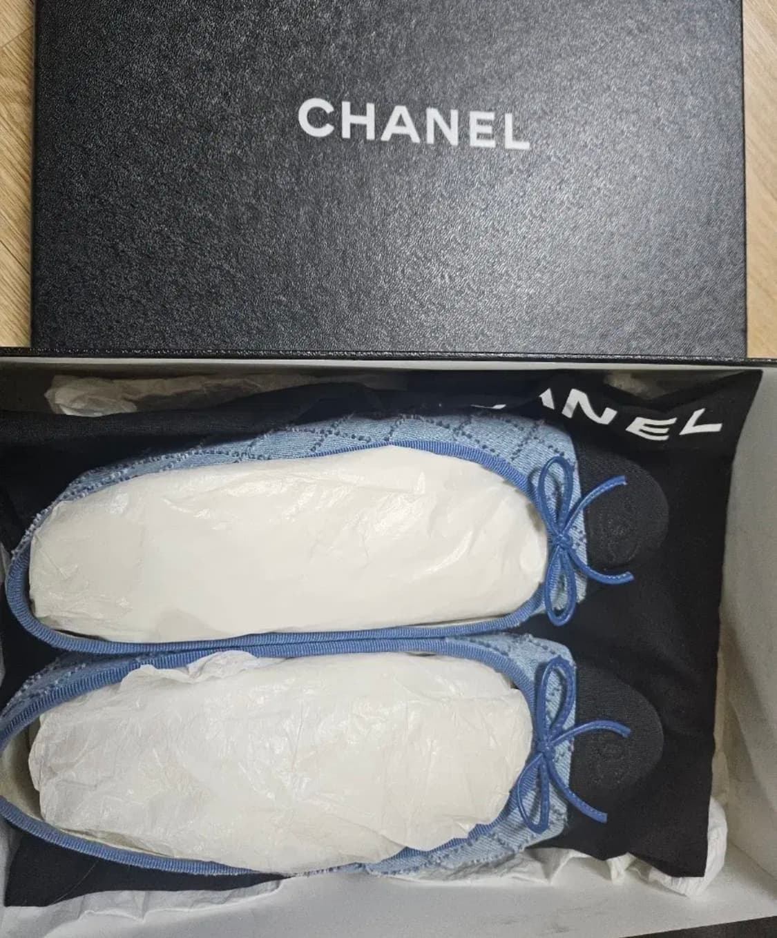 23ss 샤넬 데님 발레리나 플랫 38 상품이미지4