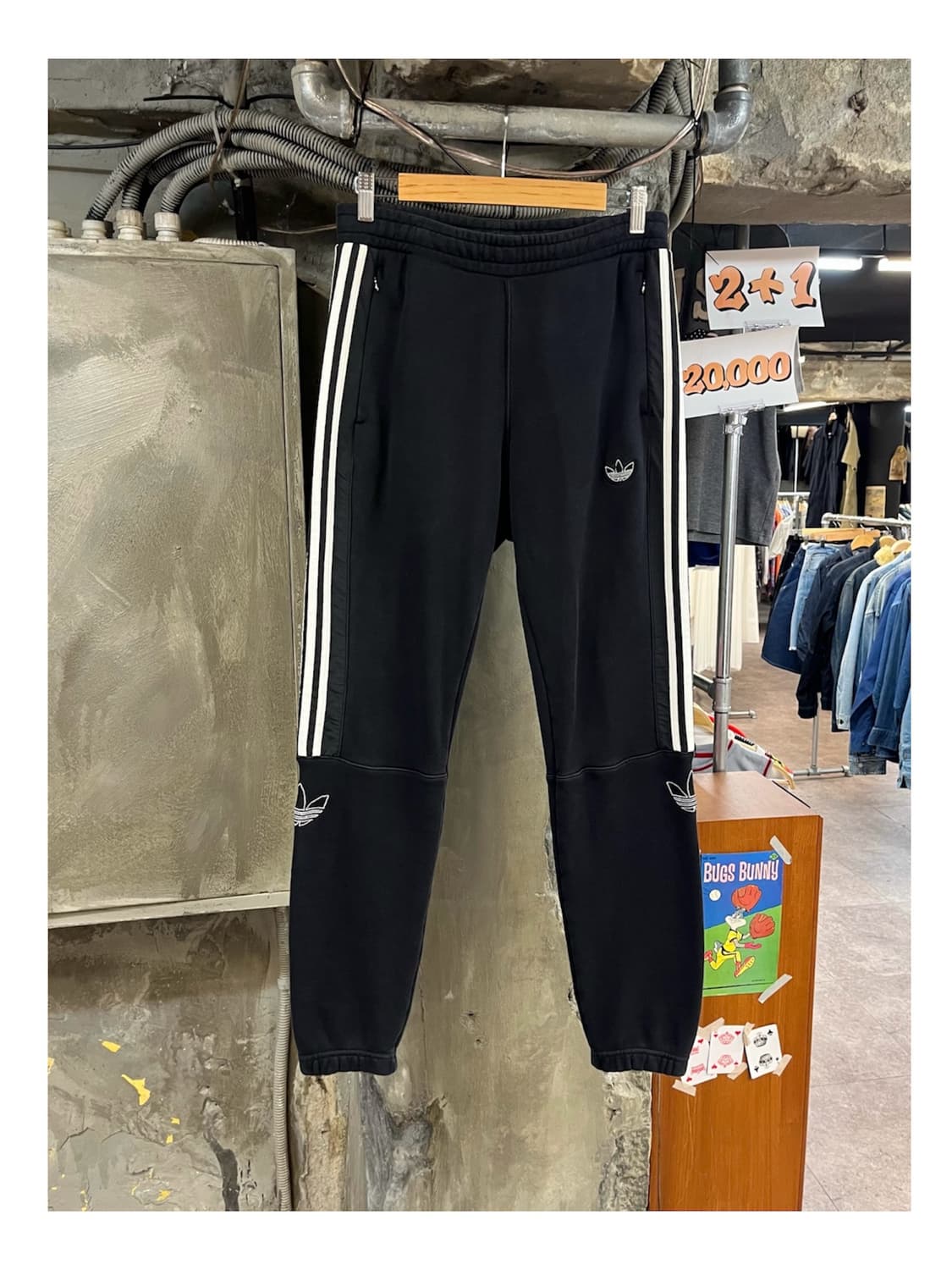 아디다스 스웻 조거 팬츠 블랙 L #csz4115 상품이미지1