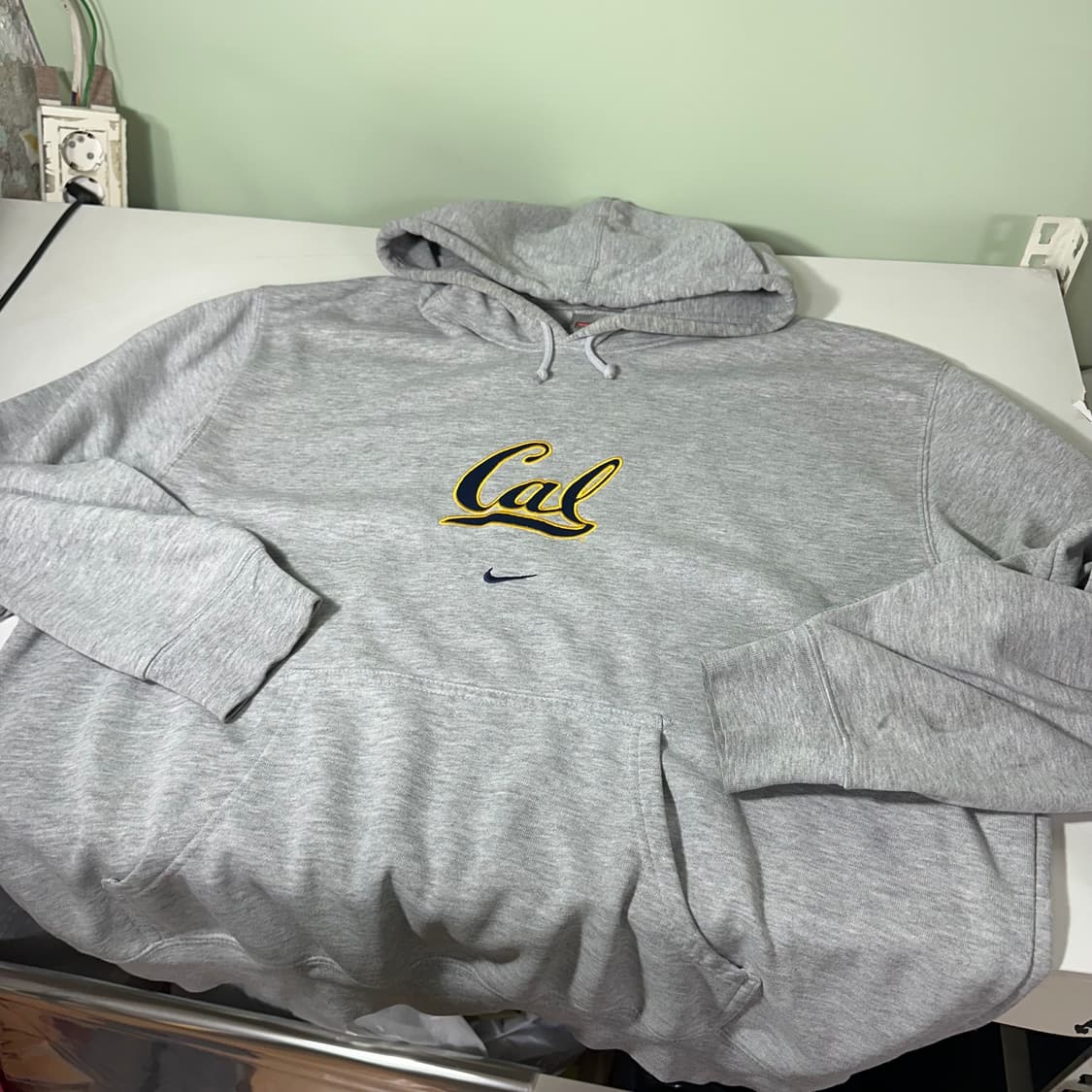 L-XL 나이키 USA CAL 오버핏 그레이 스웻 후드티 상품이미지3