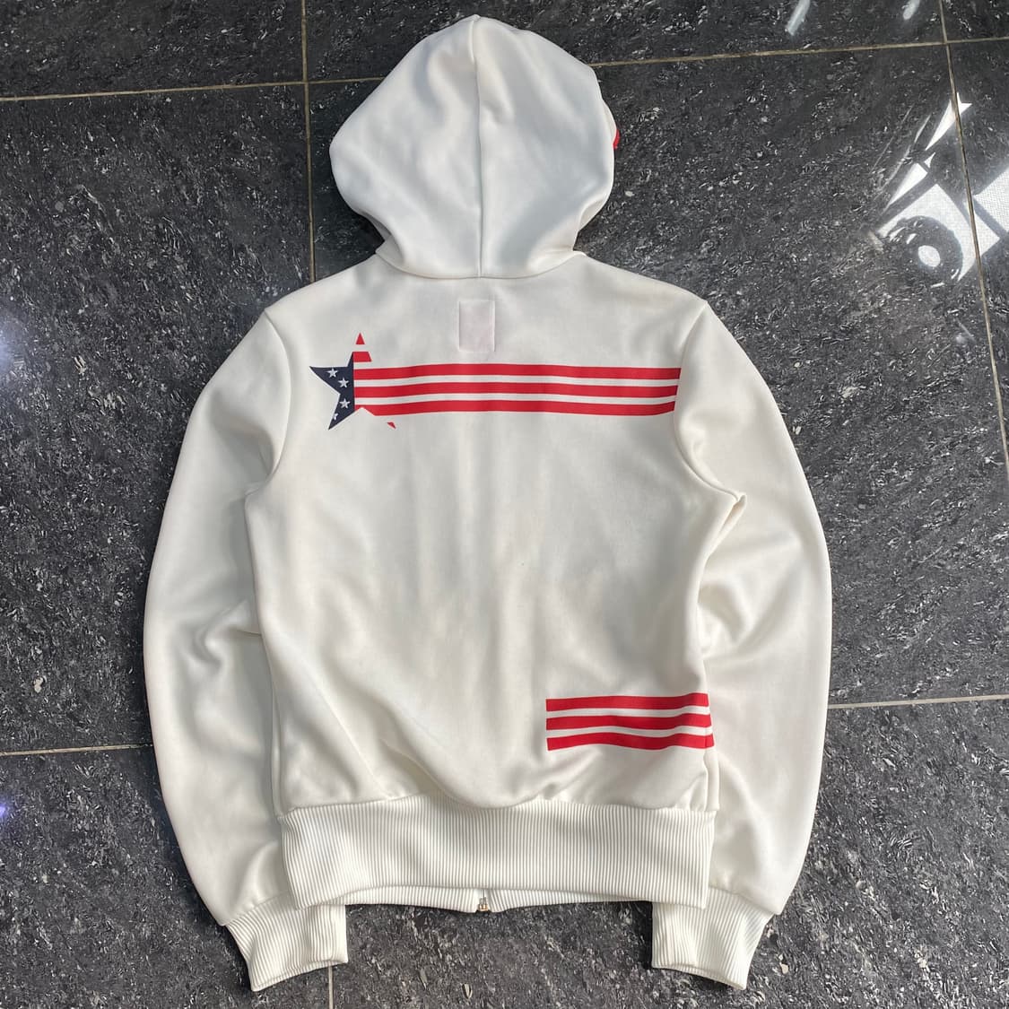 아디다스 파이어버드 USA 화이트 후드 져지 상품이미지3