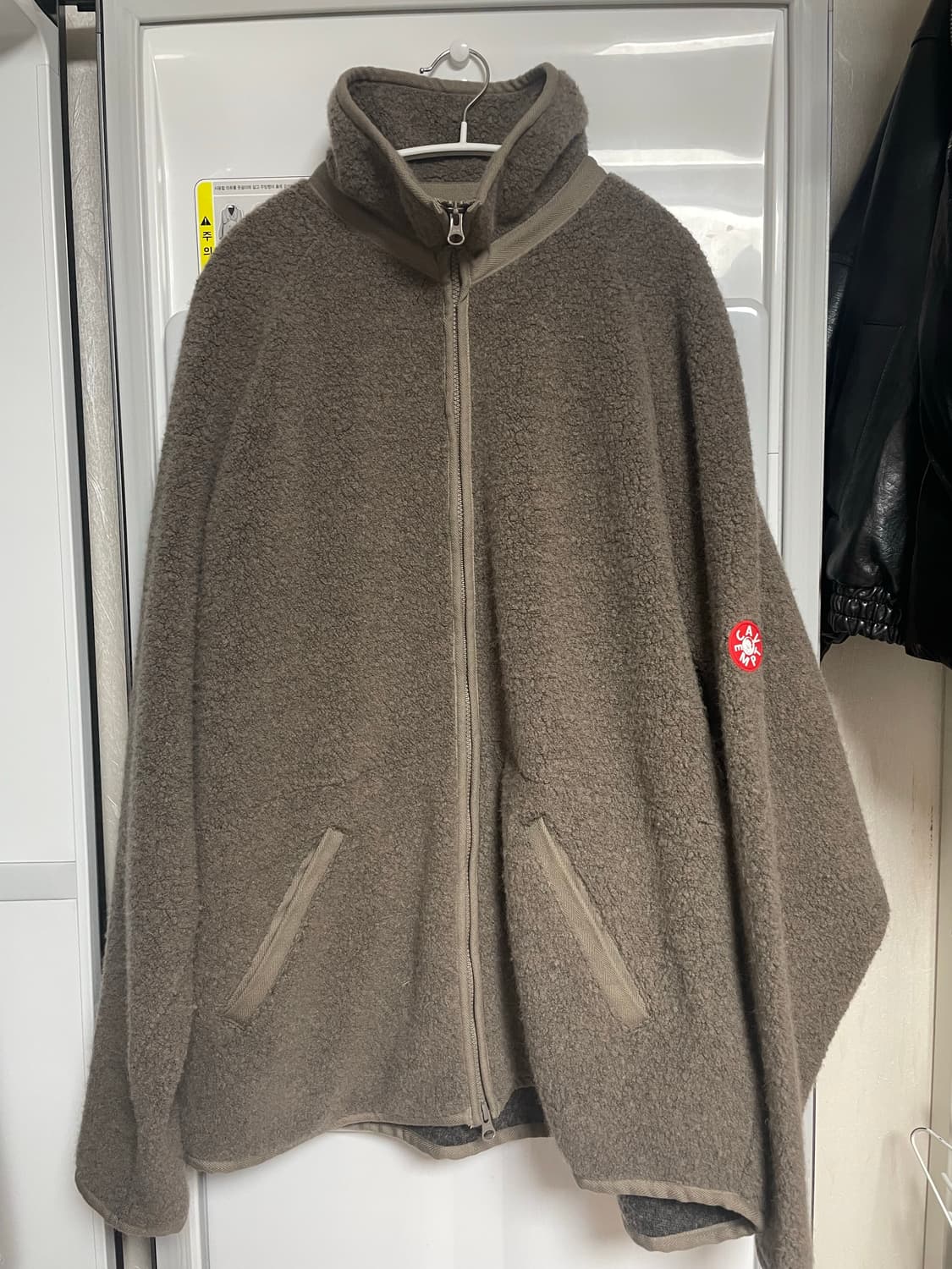 카브엠트 울 보아 플리스 집업 재킷 카키 브라운 상품이미지5