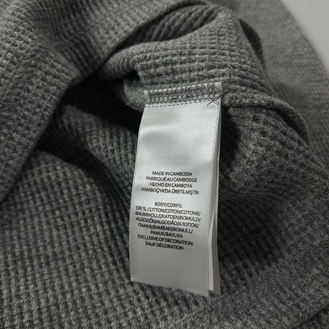 CK243 S 폴로 와플 그레이 티셔츠 상품이미지5