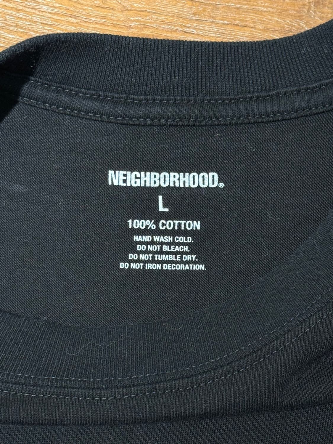 네이버후드 블랙 민트 레터링 롱 슬리브 티셔츠 상품이미지7