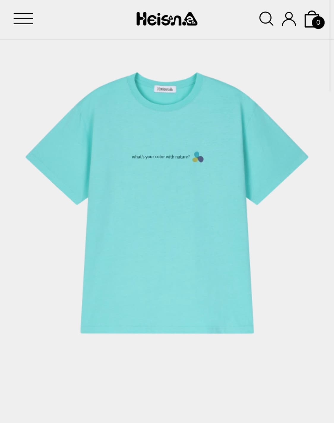 하이산 슬로건 티셔츠 오버핏 (mint) 상품이미지3