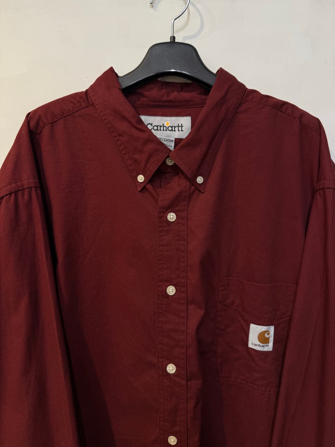 칼하트 버건디 긴팔셔츠 상품이미지2