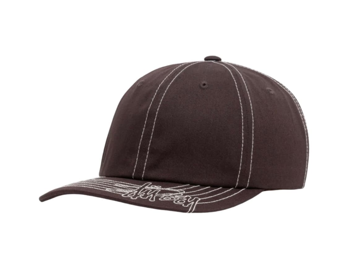 스투시 로우 프로 베이직 스티치 스트랩백 캡 브라운 상품이미지1