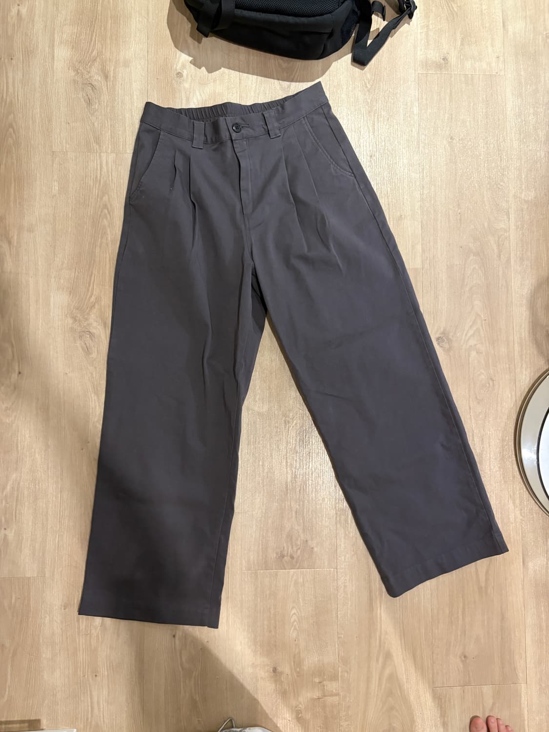 MUJI 무인양품 턱 와이드 팬츠 상품이미지1