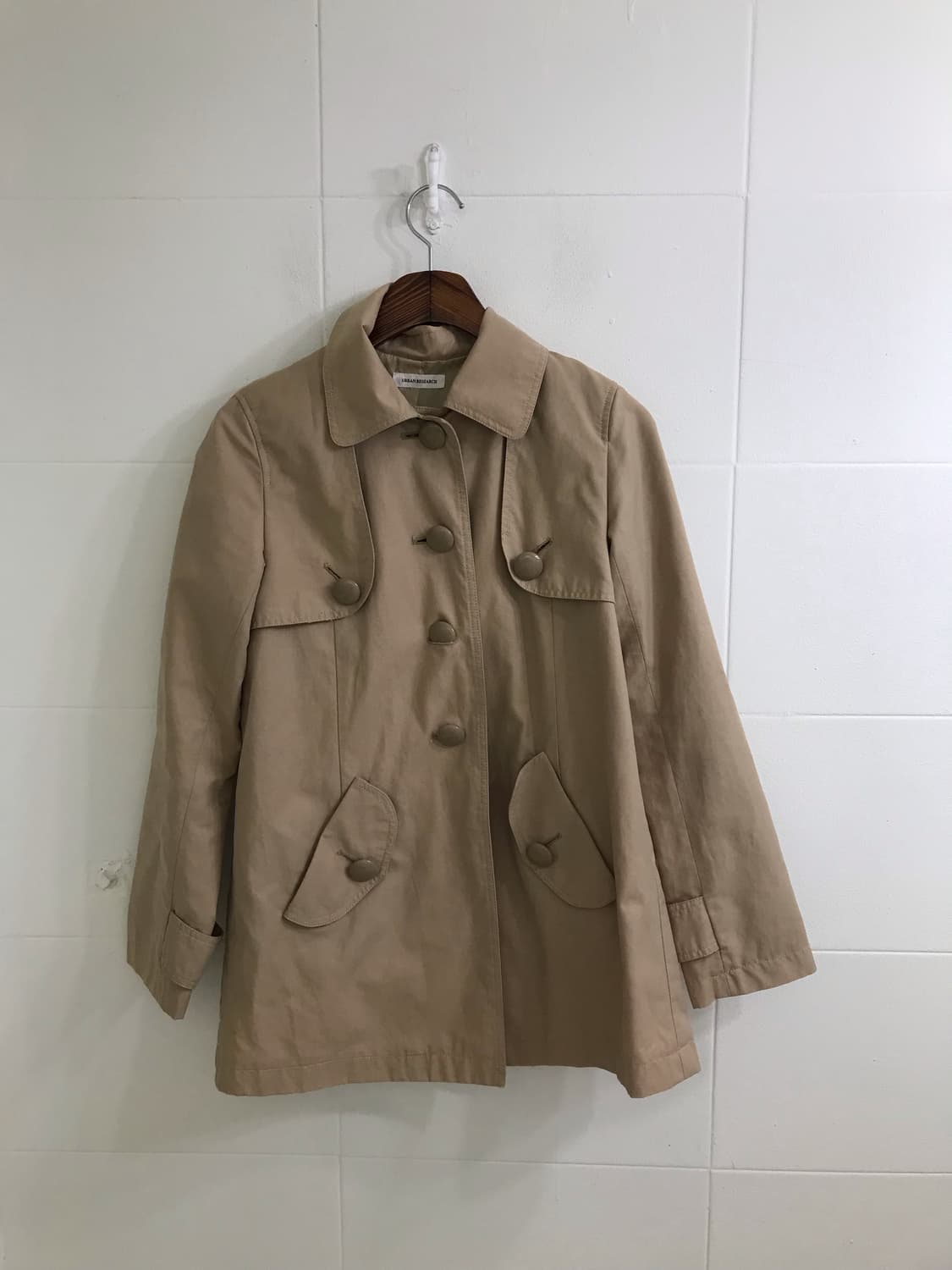 베이지 패턴 하구미 너드 모리걸 야상 코디세트 상품이미지4