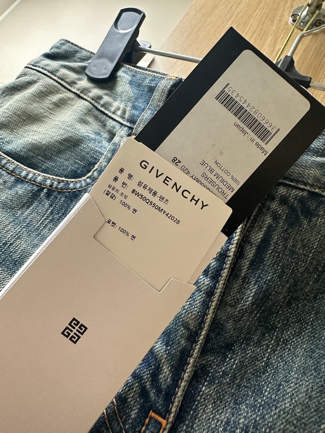 Givenchy 지방시 워신 데님 일본 빈티지 28 상품이미지2