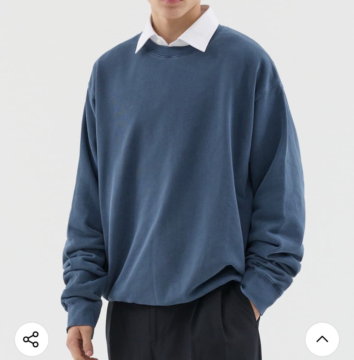 트래드클럽 피그먼트 워싱 오버 맨투맨 m사이즈 상품이미지2