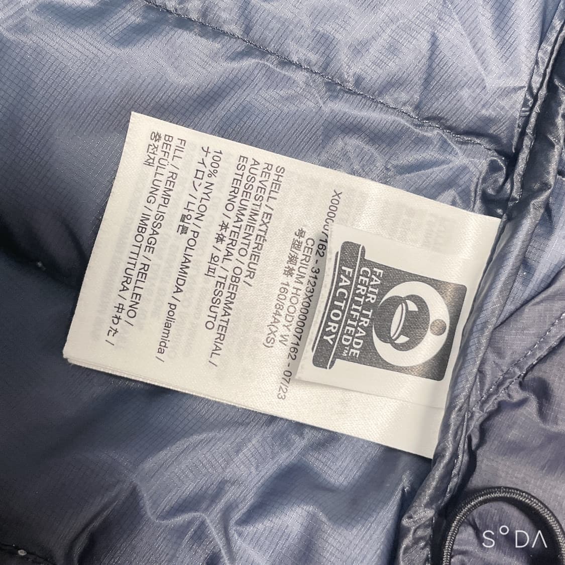 아크테릭스 후드 경량패딩 네이비 xa 상품이미지7