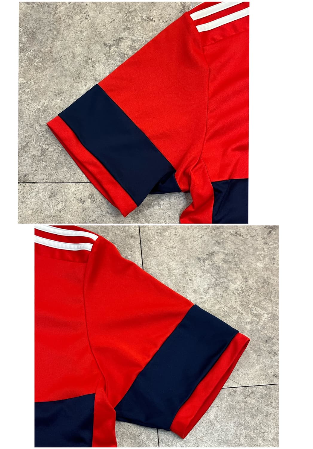 아디다스 브이넥 기능성 반팔티 레드 100 #csz3221 상품이미지7