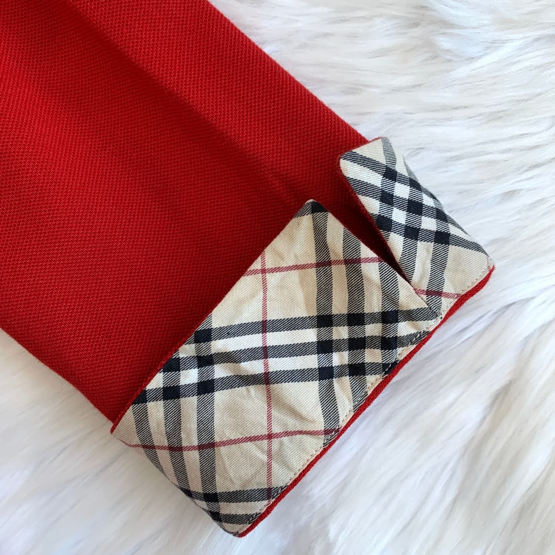 버버리 BURBERRY 7부 롤업 소매 카라티 1689 상품이미지6