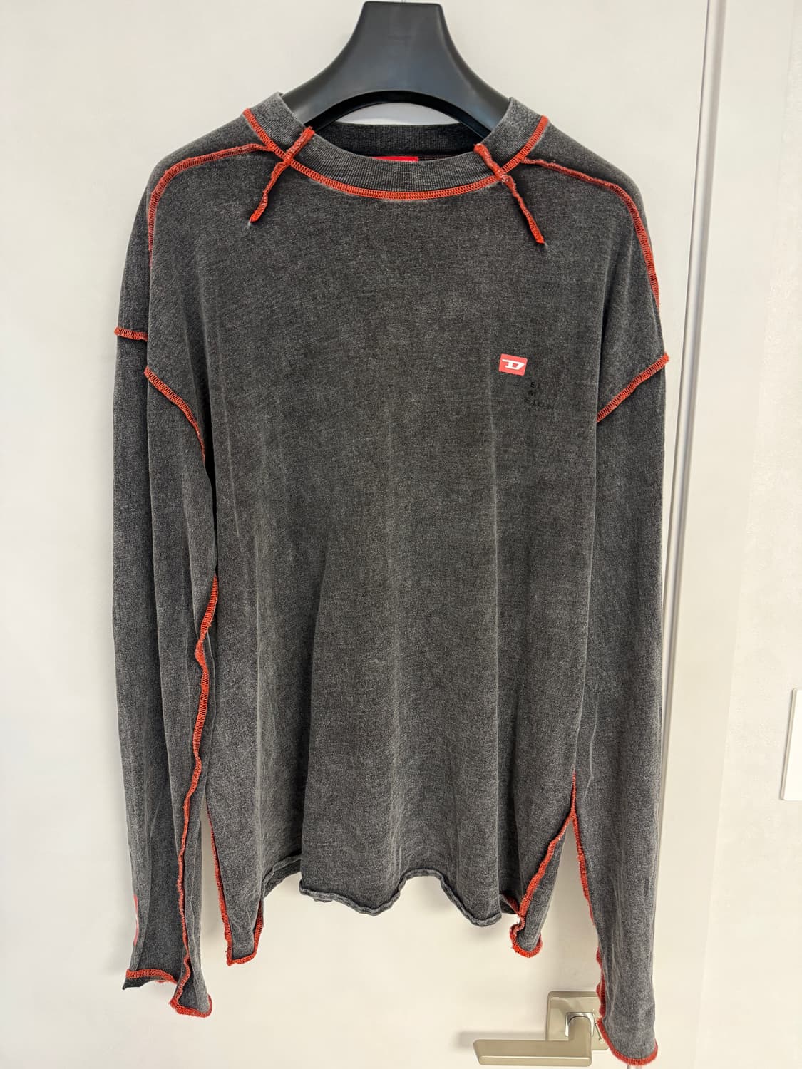 디젤 T-위크 트리티드 저지 롱슬리브 블랙 상품이미지1