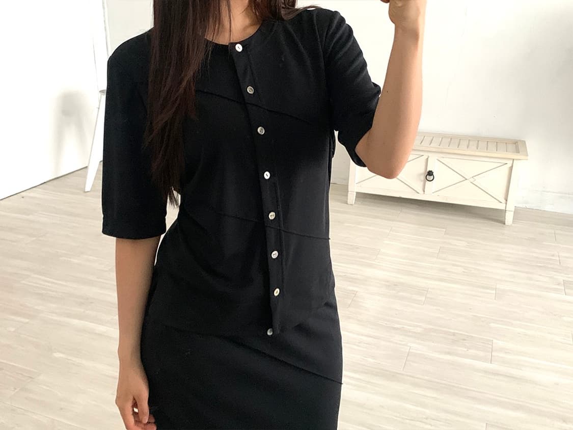 Black Minimal Asymmetrical Set-Up 상품이미지6