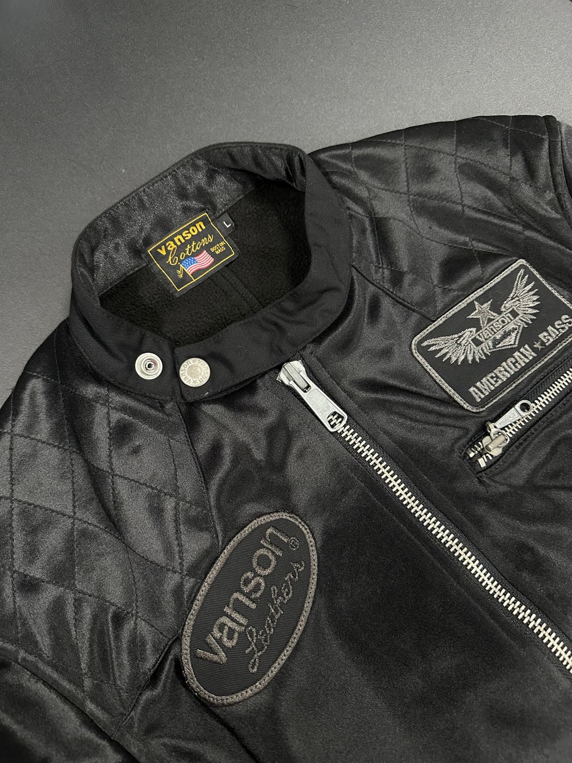 벤슨 스컬자수 넥버클 레이싱 자켓 상품이미지5