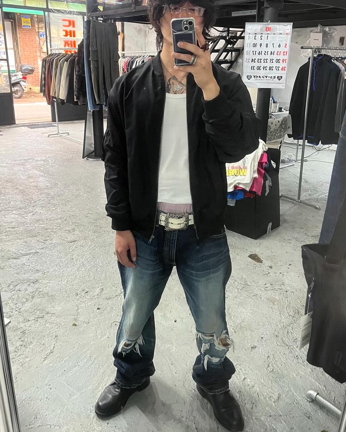 colza nylon ma-1 bomber jacket 상품이미지2