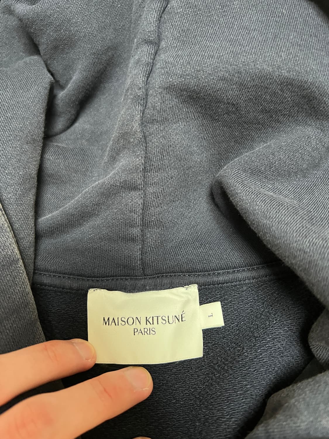 메종키츠네 후드집업 네이비 L 상품이미지2