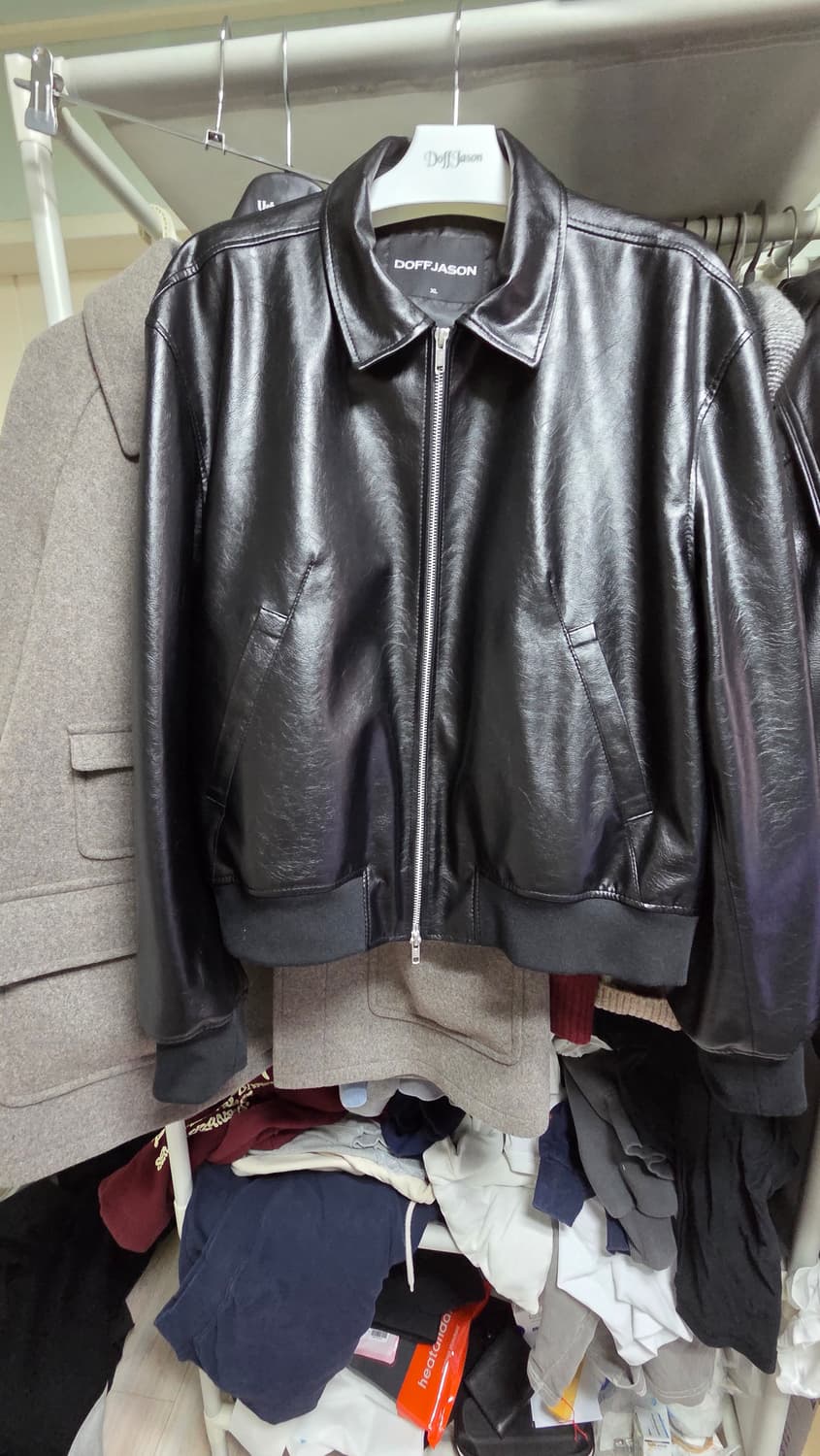 도프제이슨 레더 모나크 크롭 블루종 팝니다. 상품이미지1