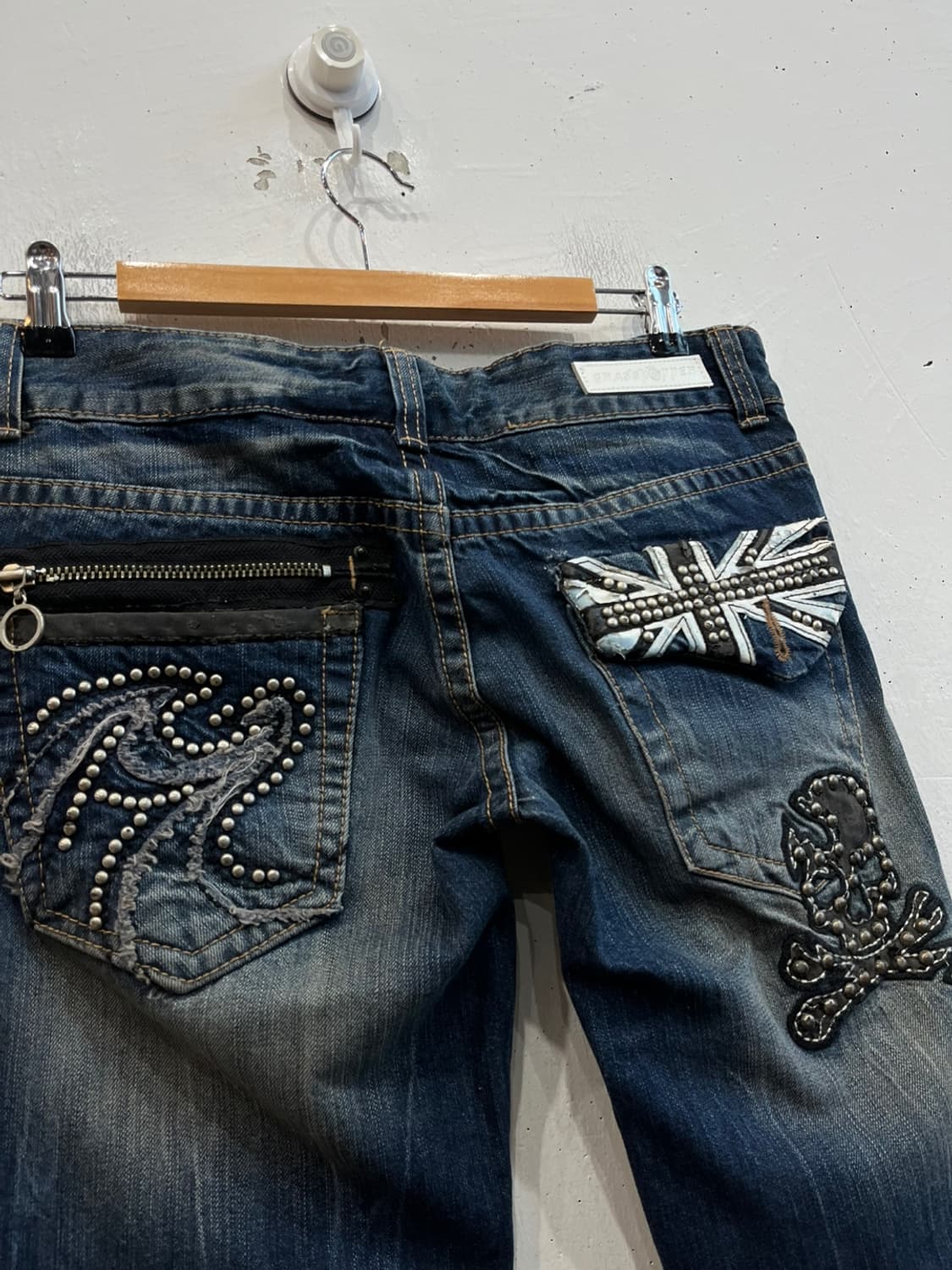 GRASS HOPPER JPN 펑크 로우라이즈 부츠컷 데님팬츠 상품이미지3