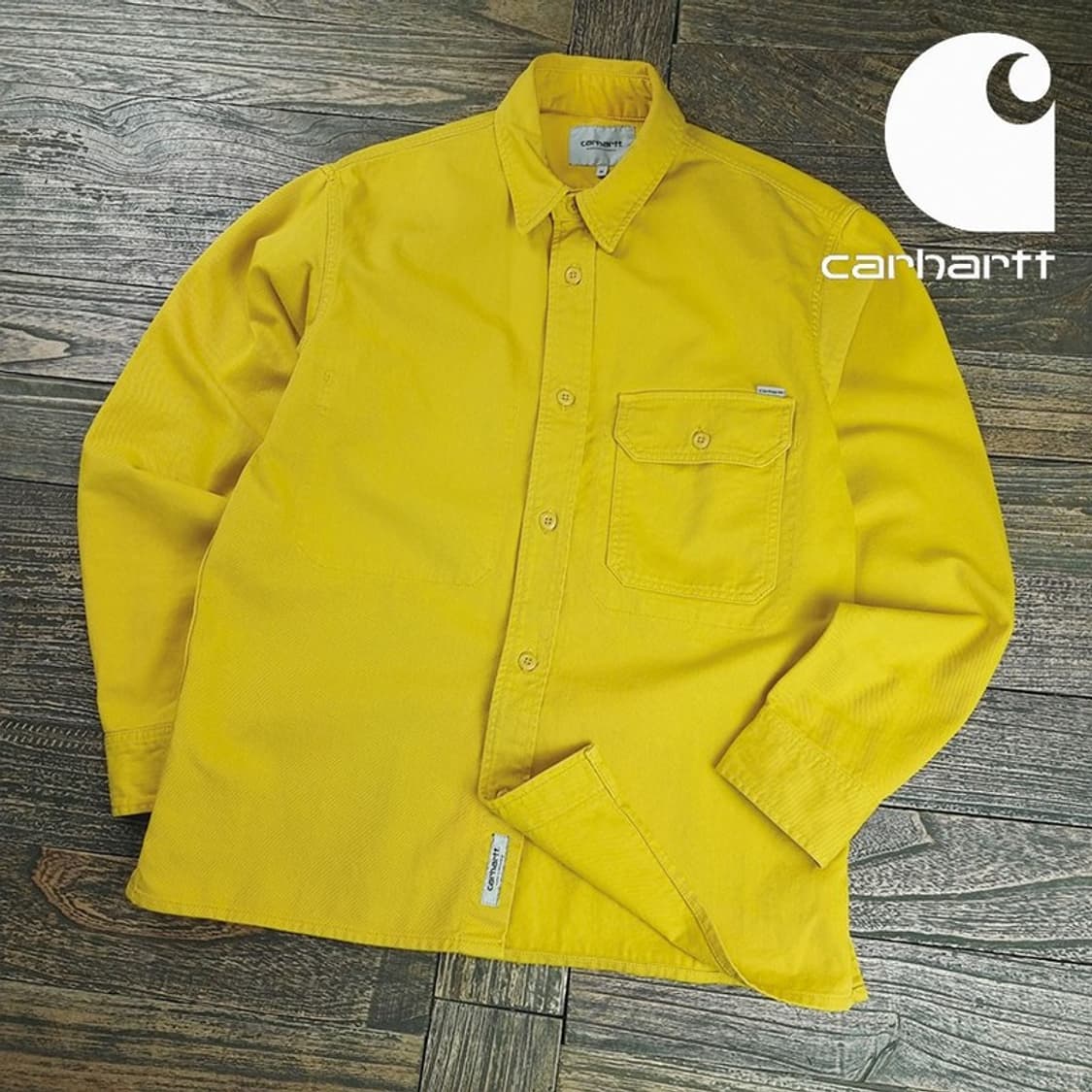 [칼하트] 원포켓 오벞핏 워크 셔츠 옐로우 M19851 상품이미지1