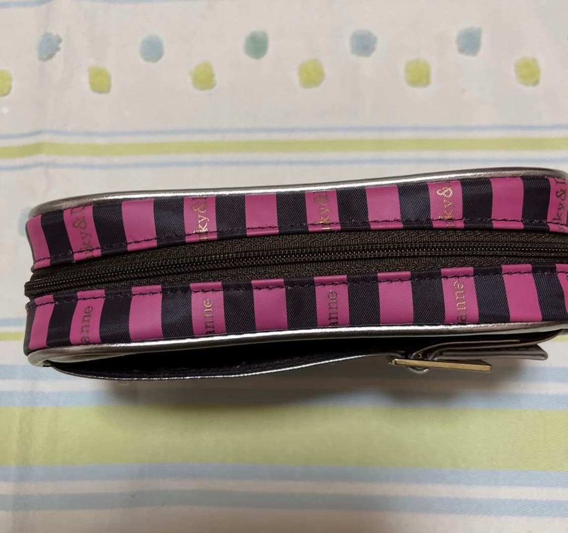 (새상품)Pinky&Dianne 핑크 스트라이프 파우치 상품이미지2