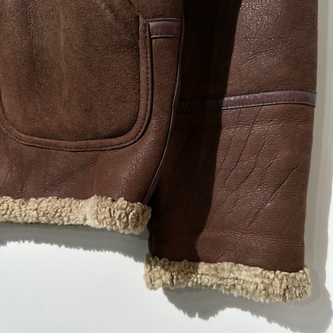 노티카 램스킨 시어링 B-3 무스탕 봄버 자켓 상품이미지8