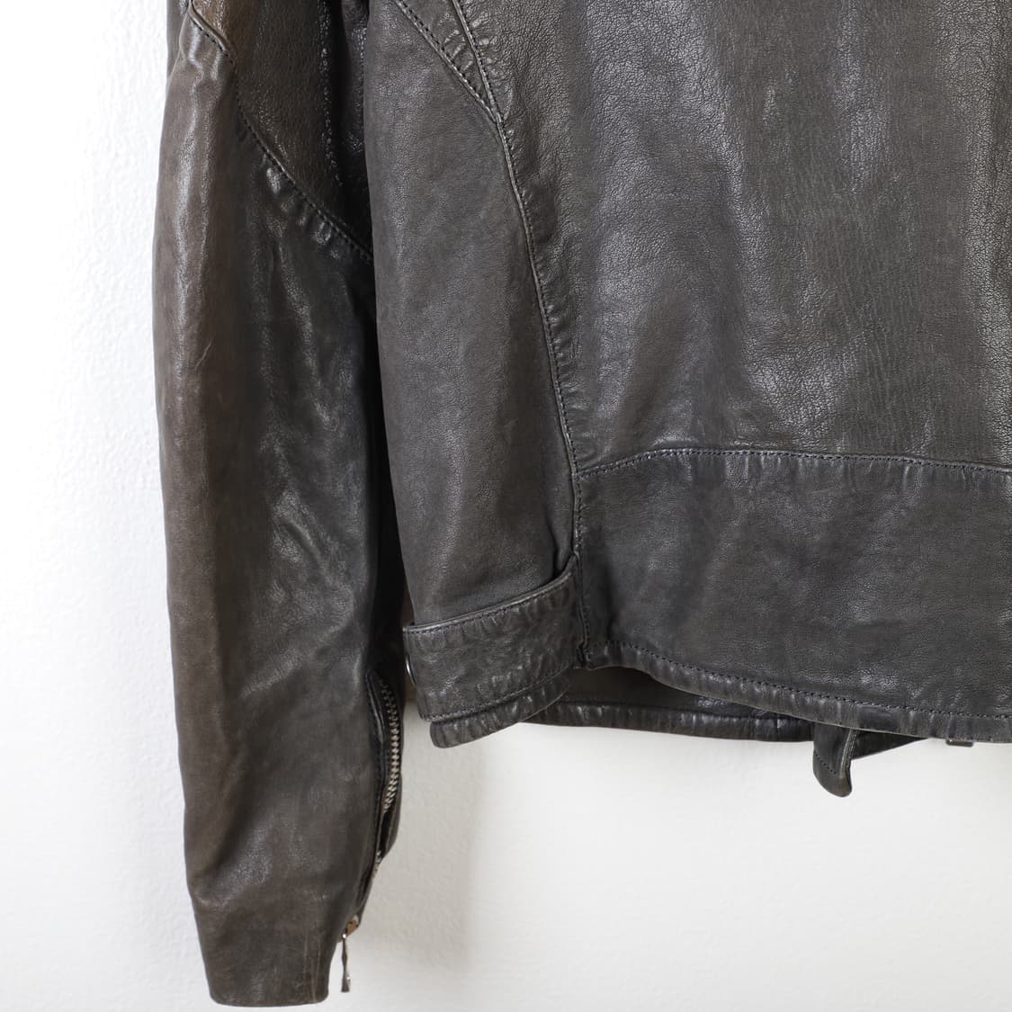 46 / Balmain 발망 패치 램스킨 가죽 자켓 상품이미지6