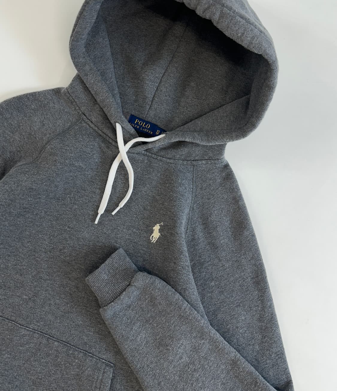 폴로 랄프로렌 화이트포니 그레이 후드 xs  상품이미지1