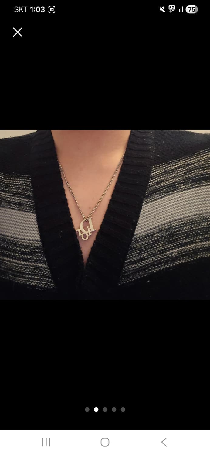 디올 오블리크 로고 목걸이 상품이미지2