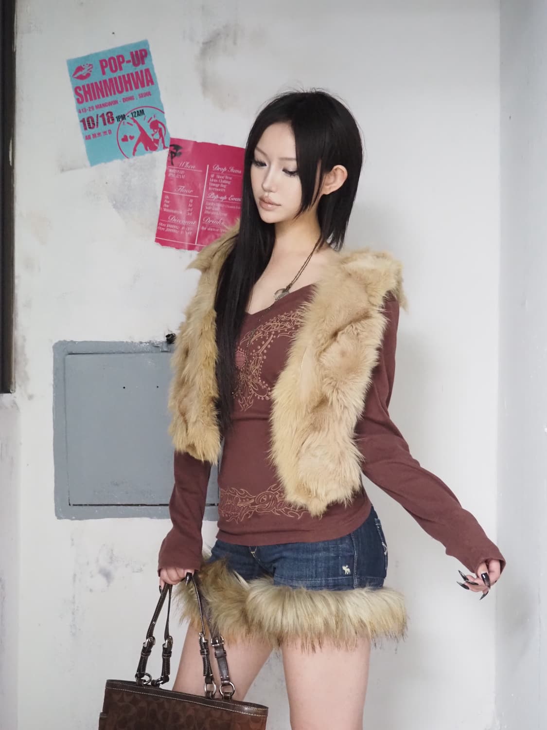 Harley Davidson 딥브이넥 로고롱슬리브 상품이미지1