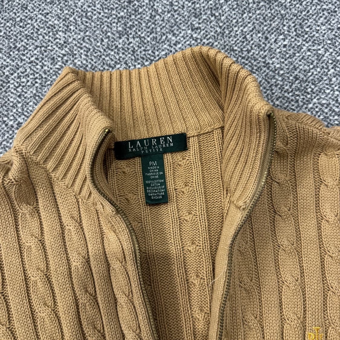 로렌 랄프로렌 케이블 니트 집업 상품이미지4