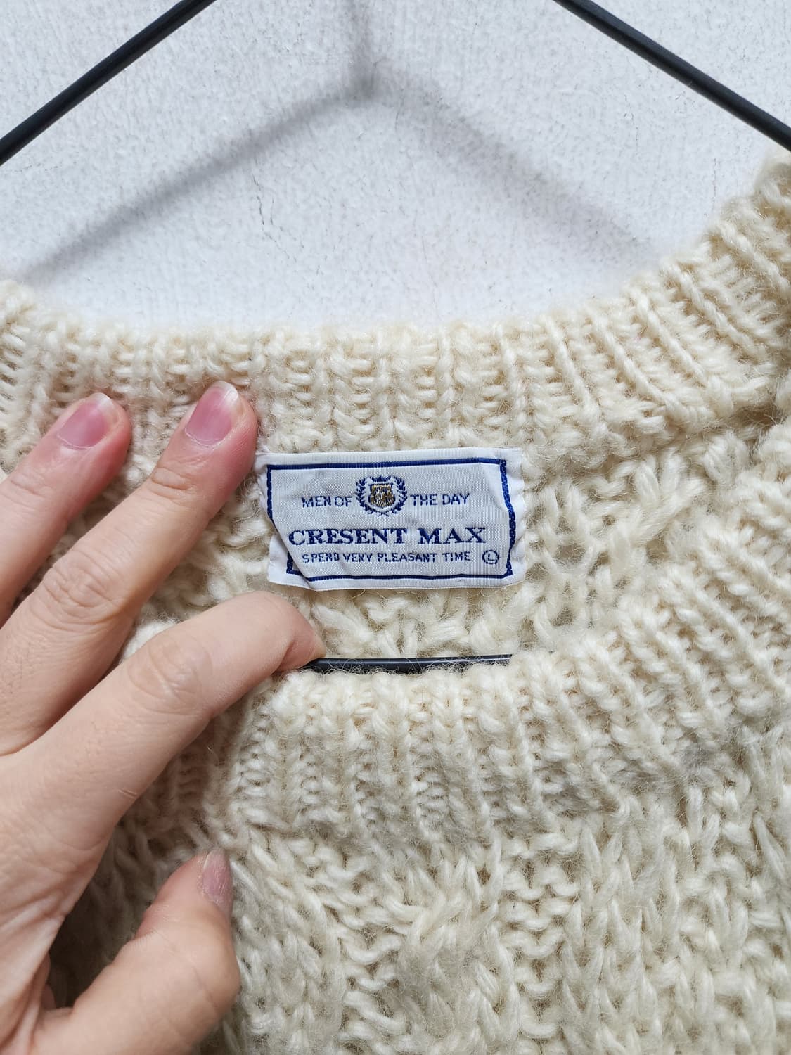 CRESENT MAX 헤비울 100% 꽈배기 니트 (일본판) 상품이미지3