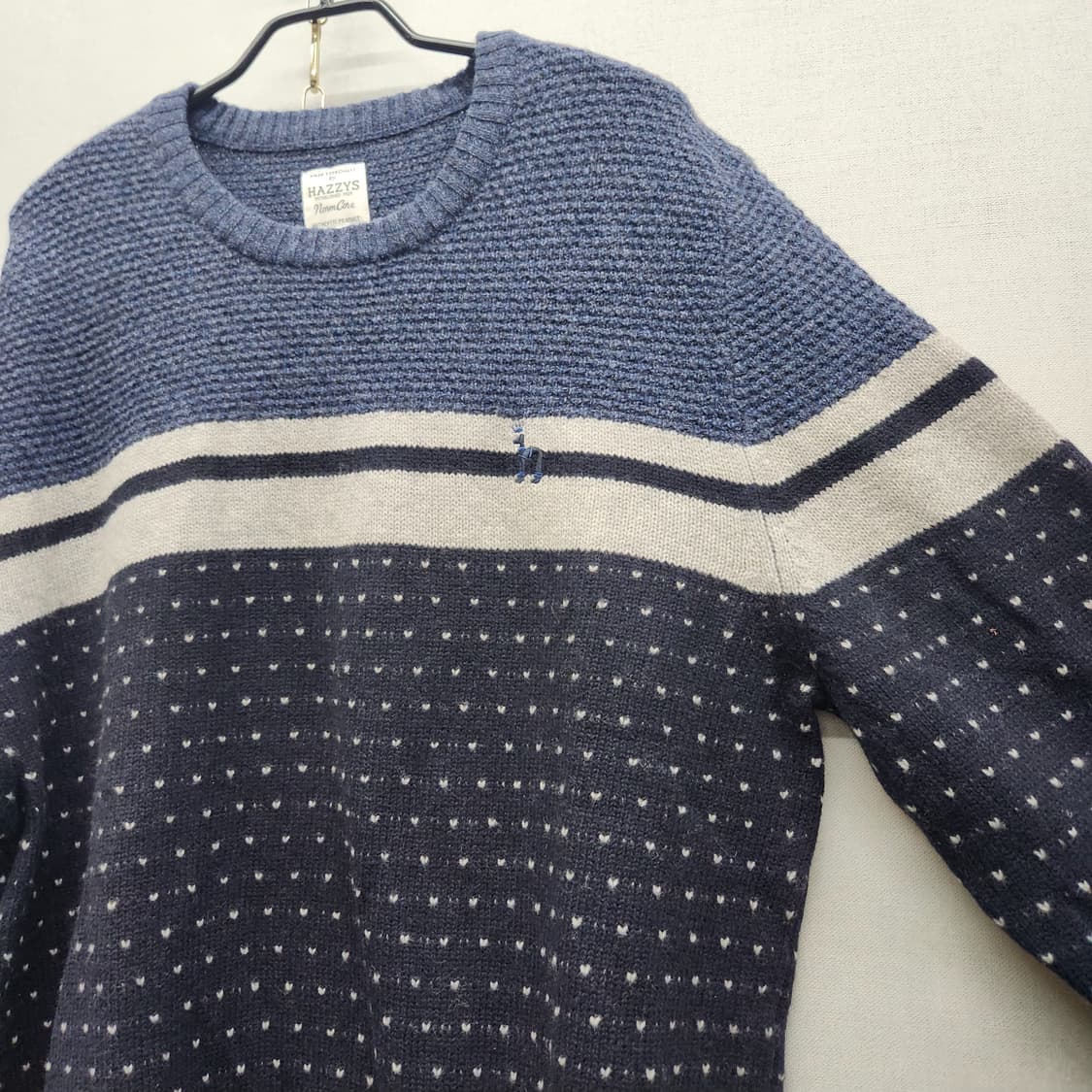 헤지스 도트 패턴 멀티배색 니트 XL 상품이미지2