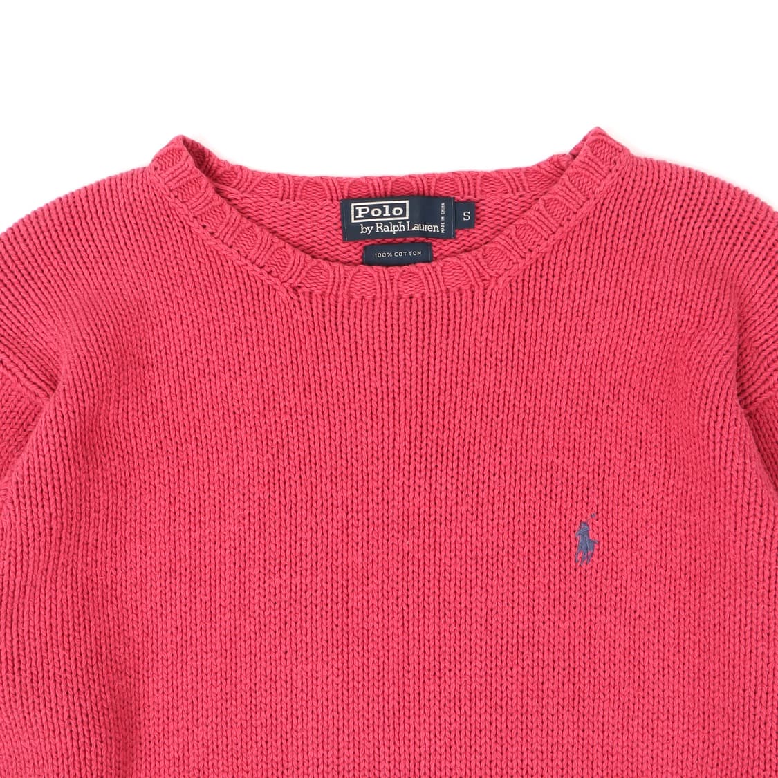 폴로 랄프로렌 다크 핑크 라운드 니트 상품이미지2