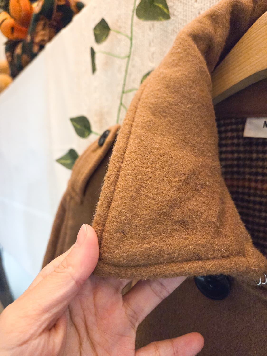 카멜 케이프 코트 상품이미지5