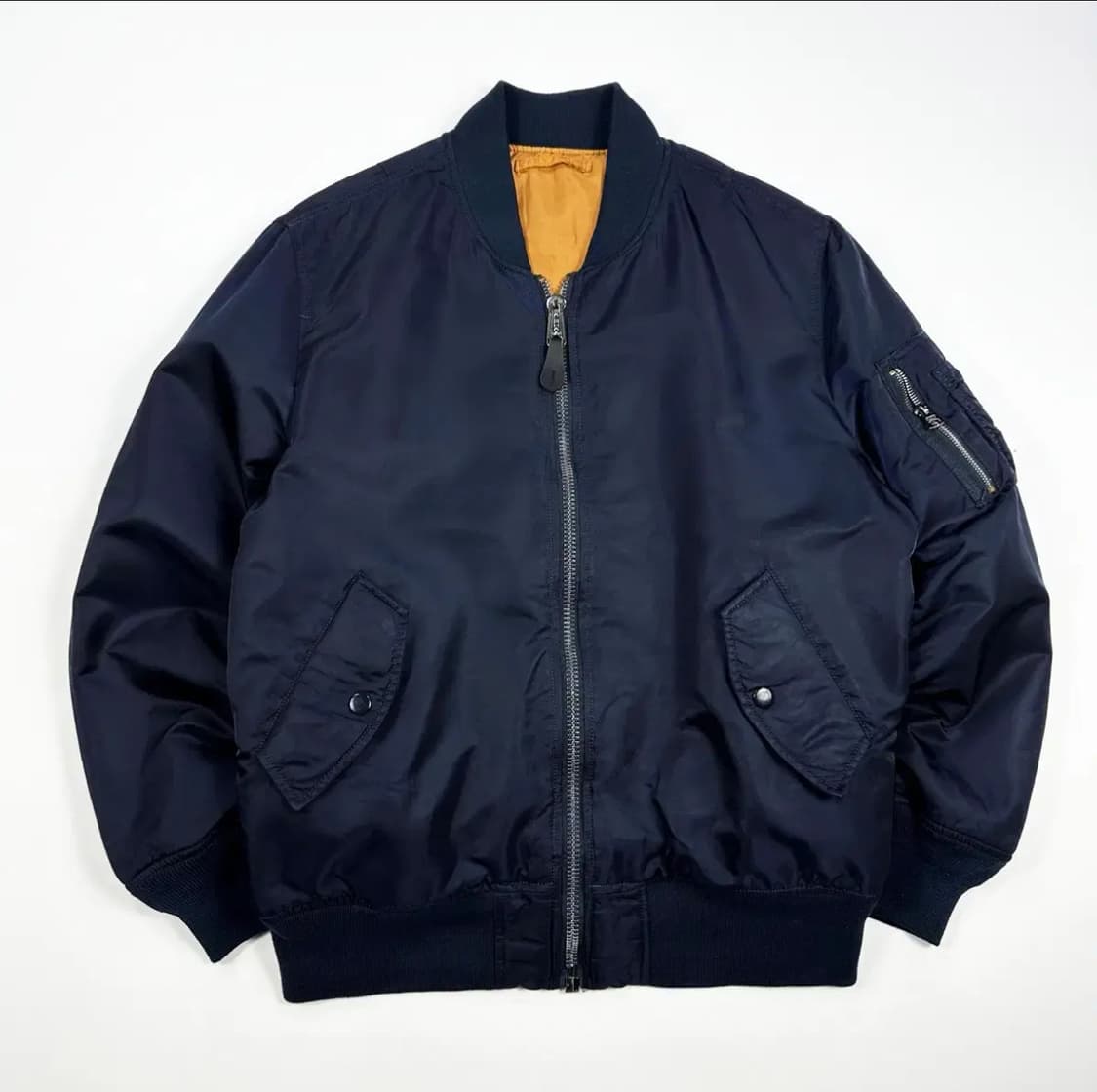 알파인더스트리 베이직 MA-1 항공점퍼 네이비 상품이미지1