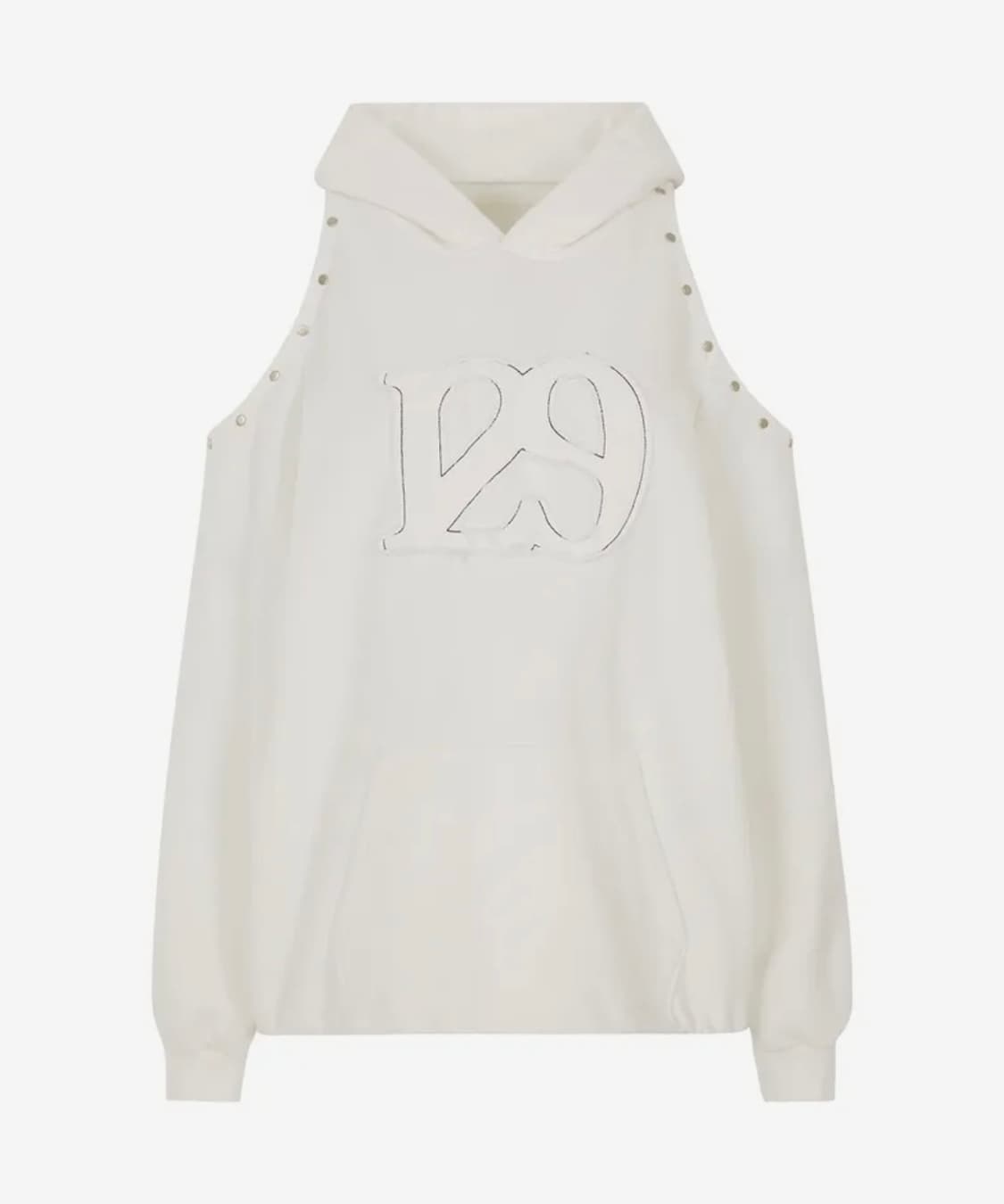 일리고 컷아웃 오버핏 후드티 화이트m 상품이미지2