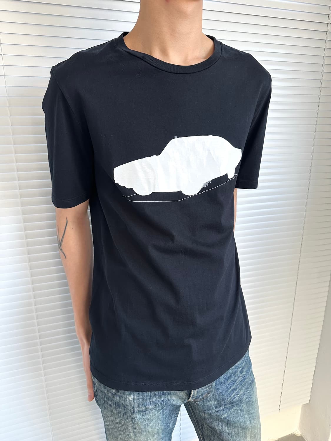 메종 마르지엘라 섀도우 카 백스티치 반팔 티셔츠 상품이미지1