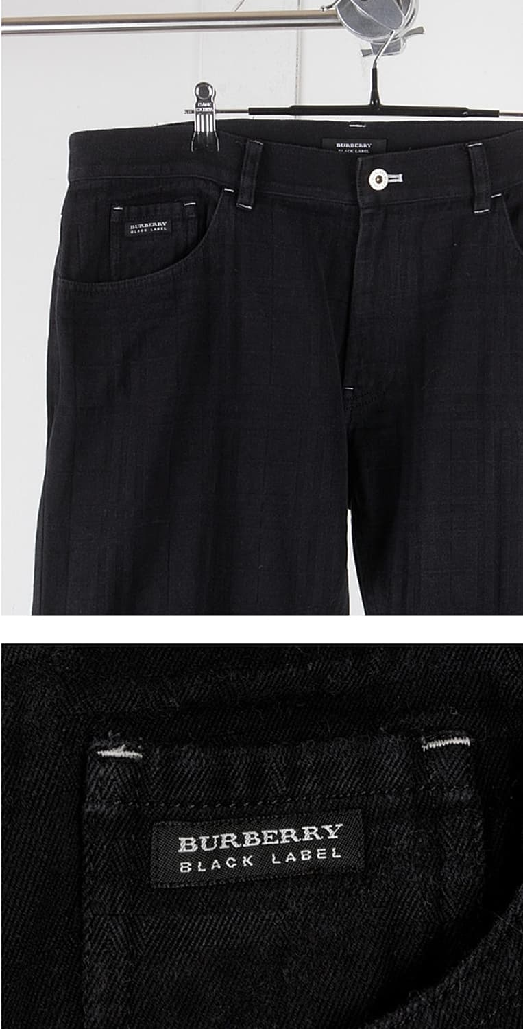 버버리 블랙라벨 백 포켓 자수 블랙 진 상품이미지2