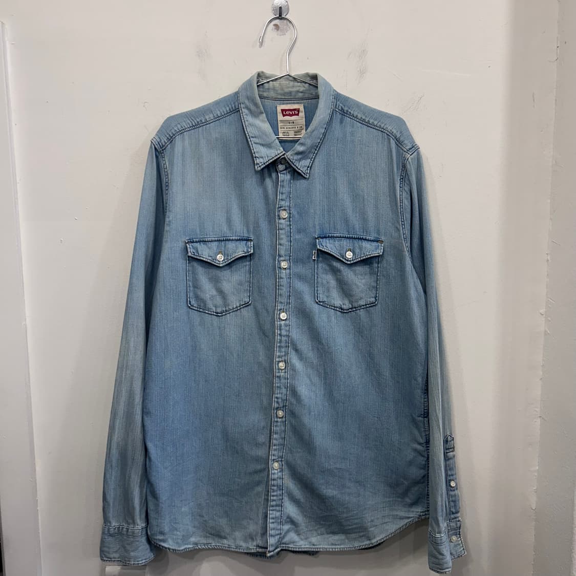 리바이스 더블포켓 연청 웨스턴 데님셔츠 상품이미지2