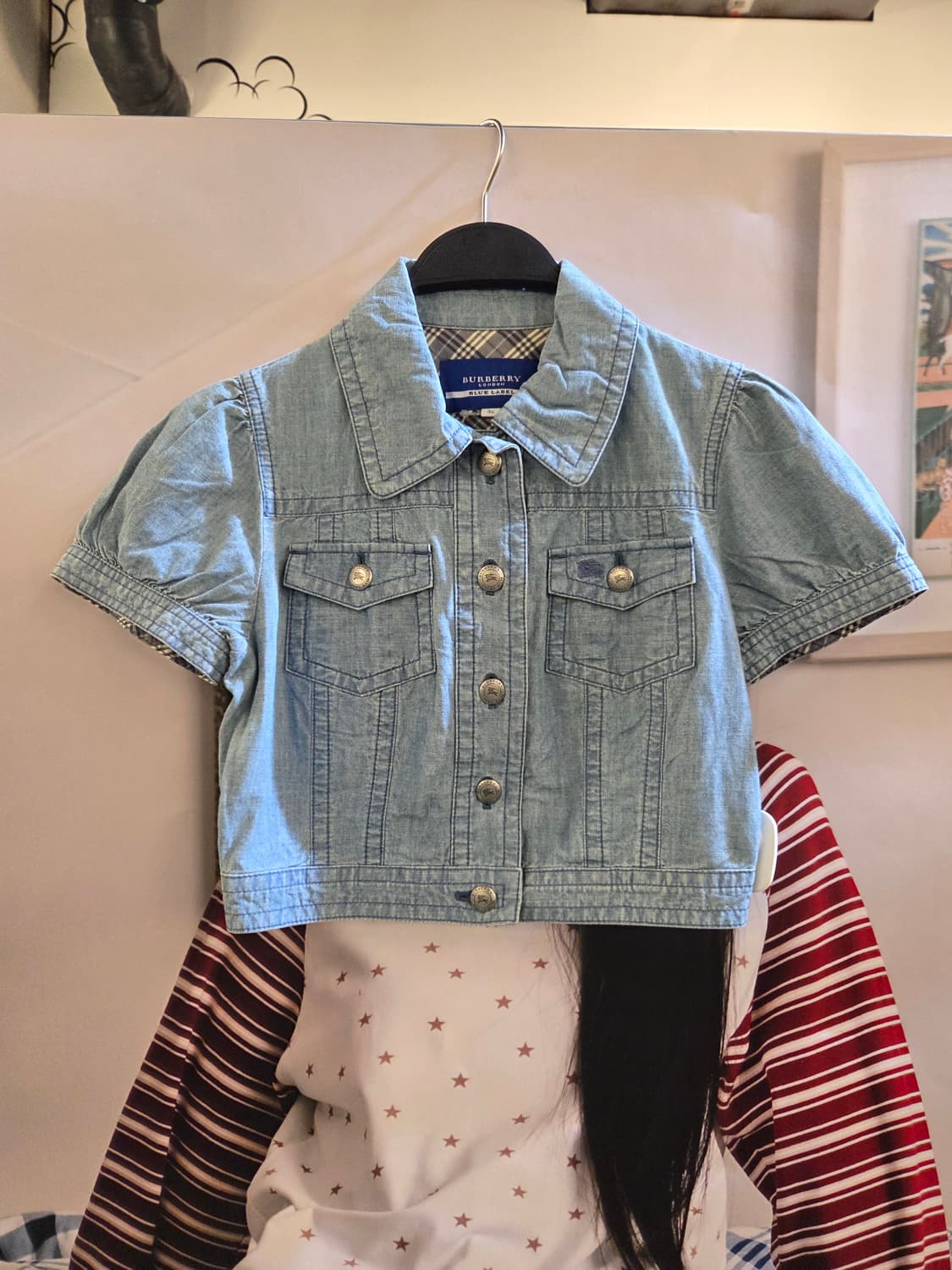 Burberry 버버리 연청 반팔크롭자켓 상품이미지1