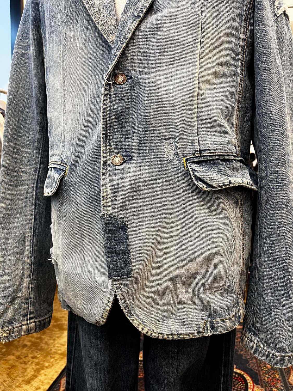 재패니즈 빈티지 데님 블레이져 자켓 상품이미지5