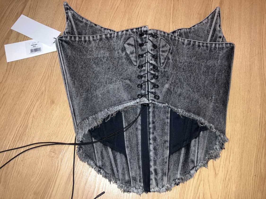 나밀리아 데님 코르셋 블랙 L 상품이미지2