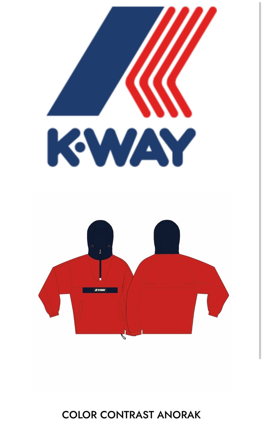 [L] 까웨 케이웨이 오렌지/네이비 아노락 후드 자켓 D539 상품이미지10