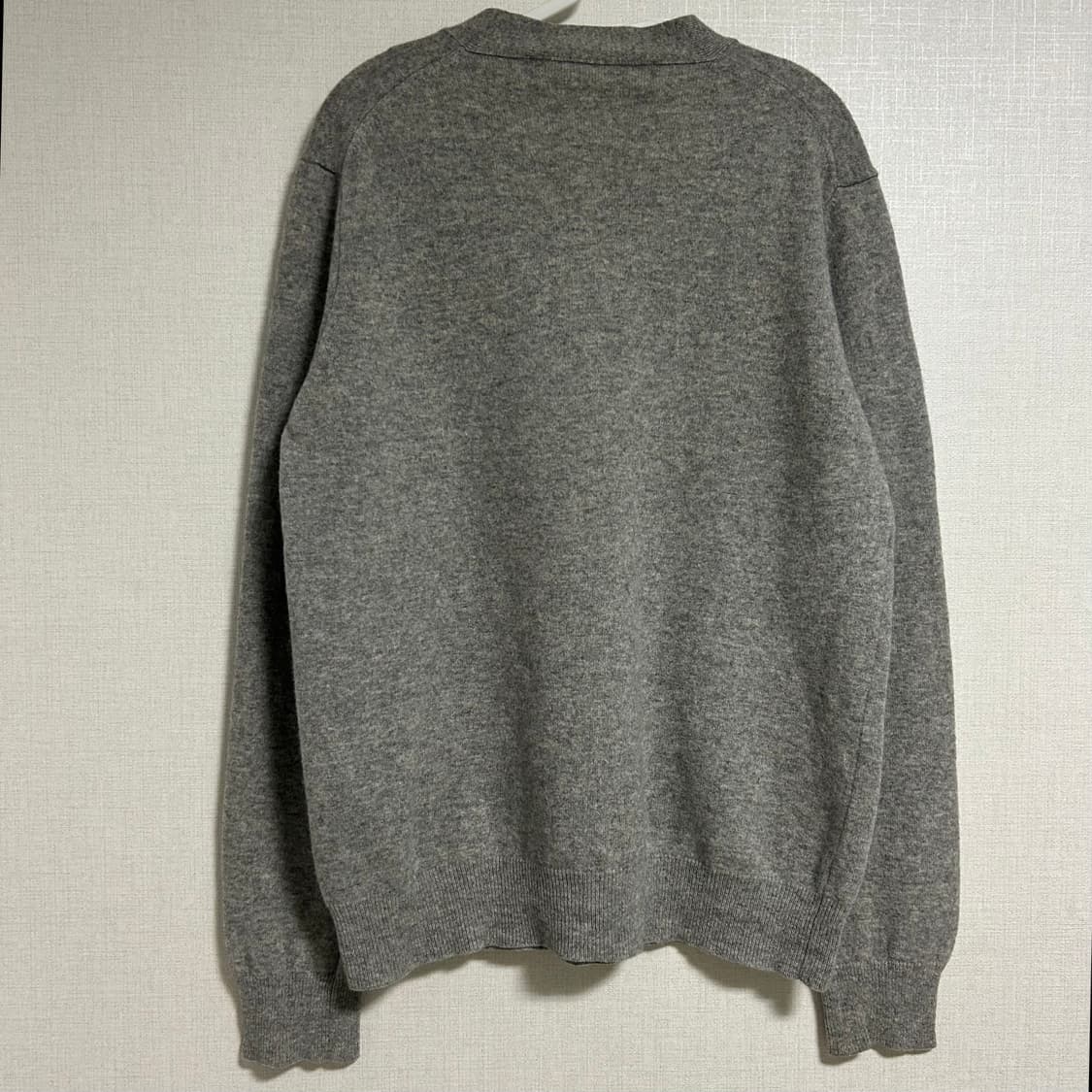 꼼데가르송 화이트 와펜 브이넥 니트 가디건 그레이 XL 상품이미지6