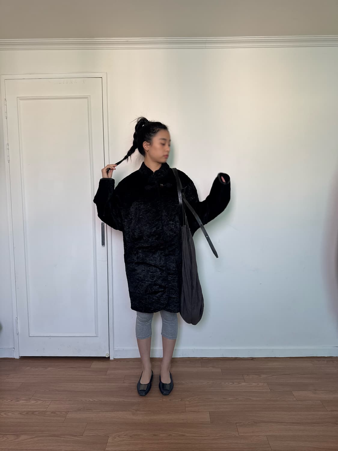 차이나 넥 카라 코트 상품이미지4