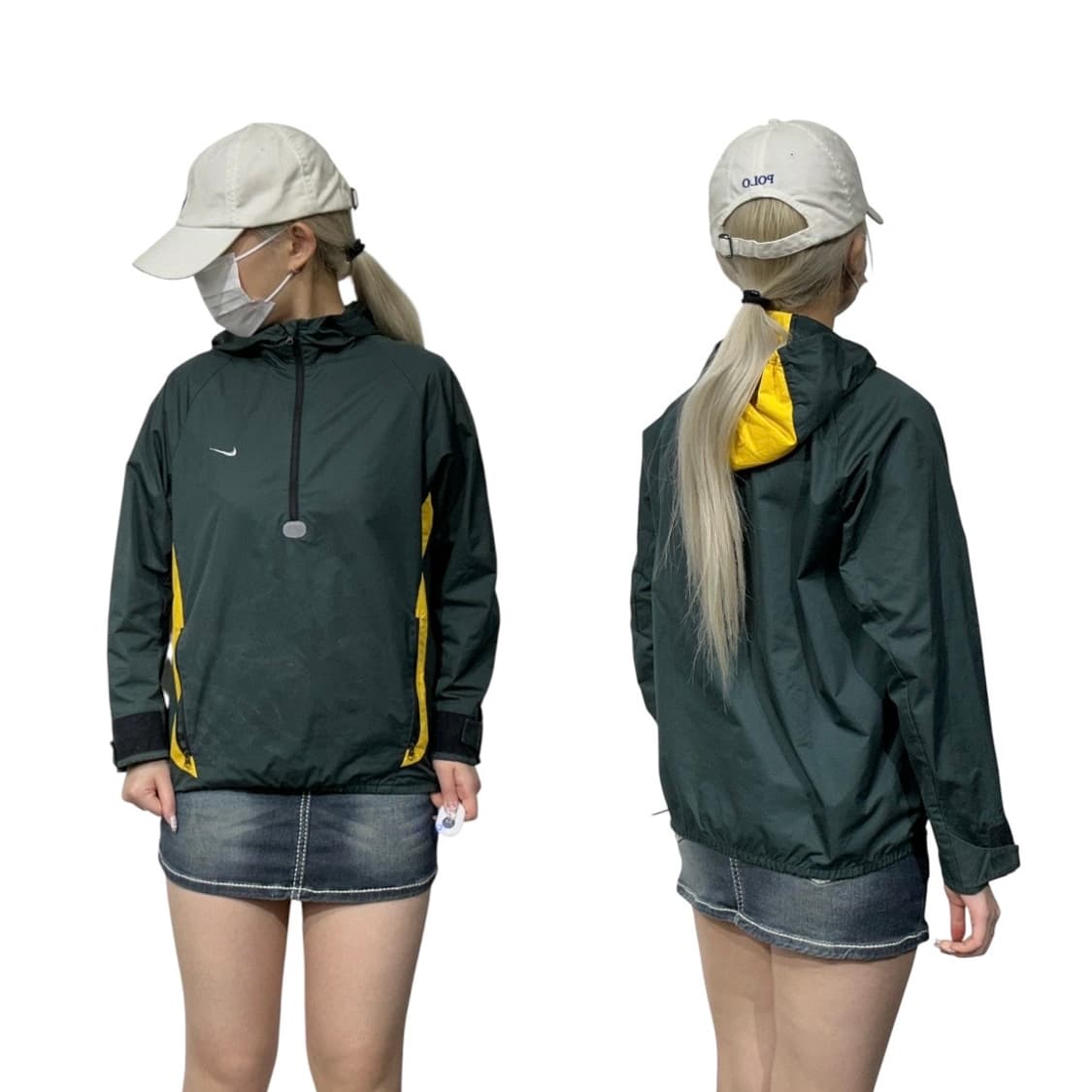 나이키 카키 아노락 후드 바람막이 트랙 아노락 자켓 M 상품이미지1