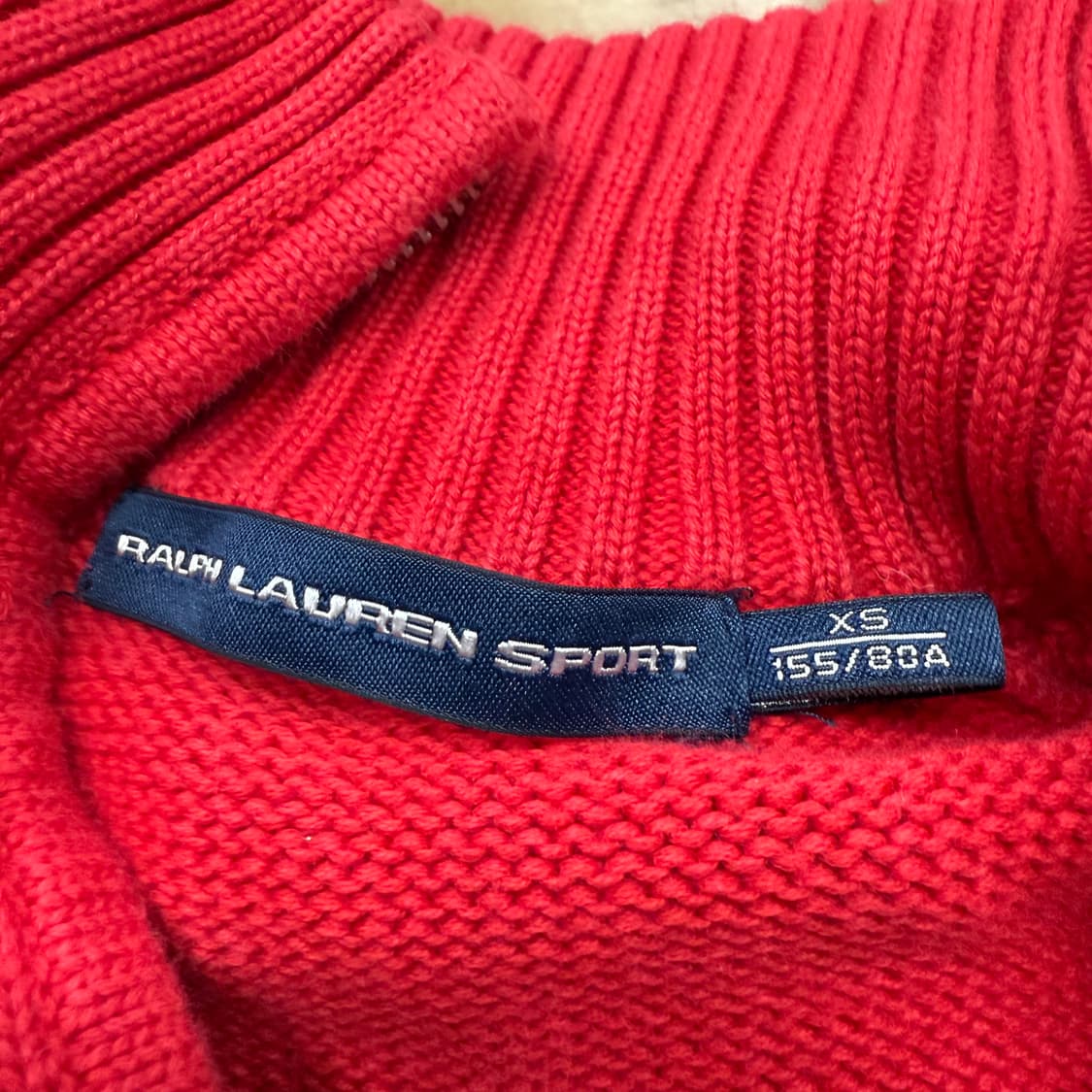 폴로 랄프로렌 레드 니트집업 상품이미지5