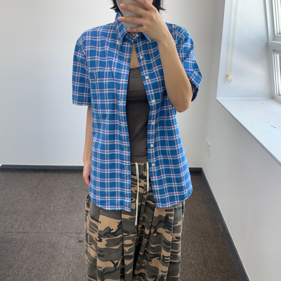 Polo 폴로 멀티포니 블루 체크 반팔 셔츠 상품이미지2